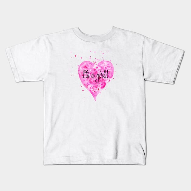 It's a girl gender reveal Kids T-Shirt by Anines Atelier